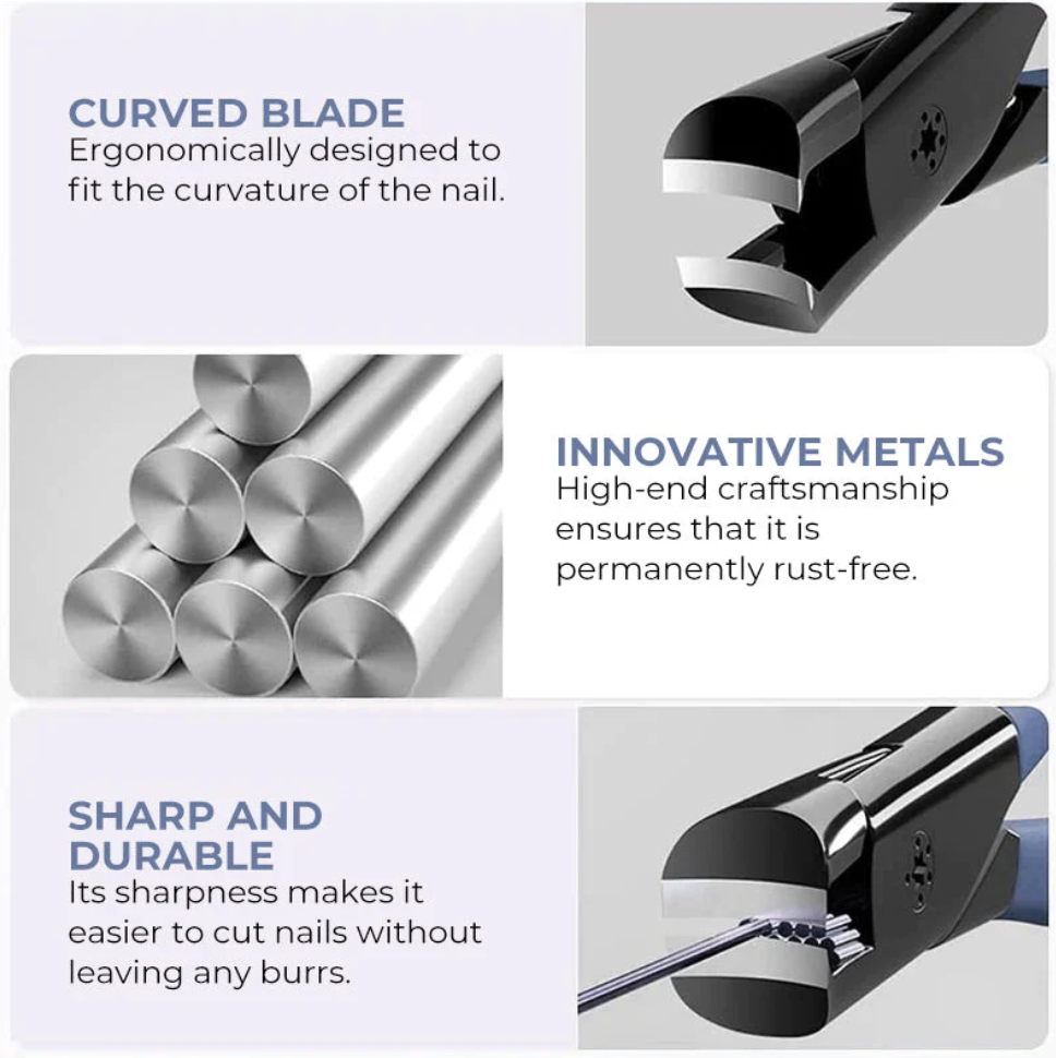 Splattersikker negleklipper, præcis og praktisk