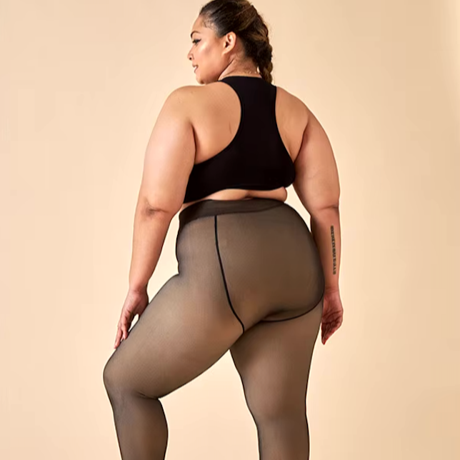 Przezroczyste rajstopy polarowe