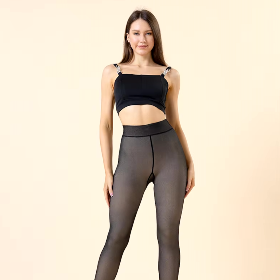 A meia-calça polar transparente 